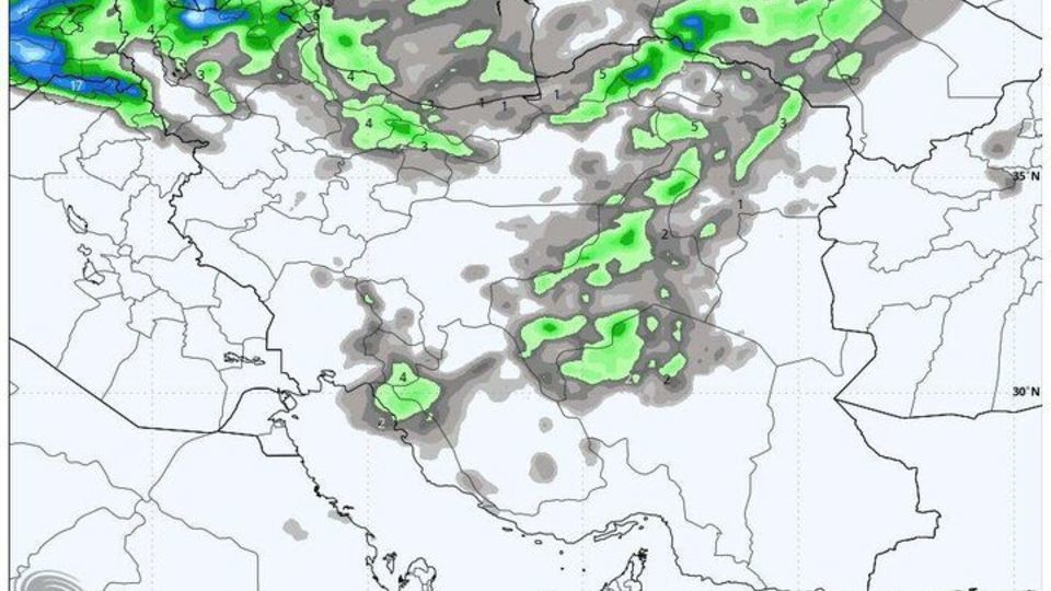 صدور هشدار نارنجی / تشدید بارش ها در 17 استان تا پایان هفته