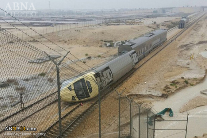 خروج قطار مسافربری از ریل در عربستان