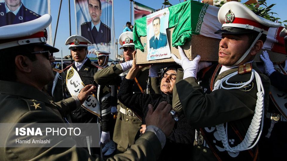 تشییع پیکر جانباختگان حادثه سقوط هواپیمای بوئینگ ۷۰۷