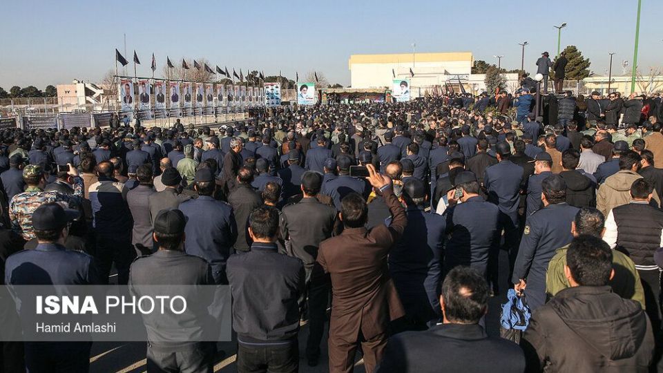 تشییع پیکر جانباختگان حادثه سقوط هواپیمای بوئینگ ۷۰۷