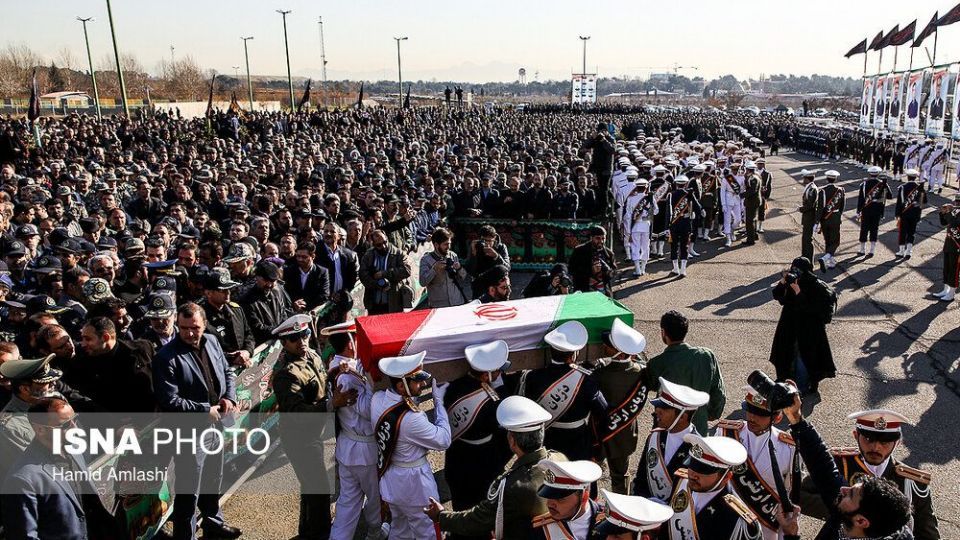 تشییع پیکر جانباختگان حادثه سقوط هواپیمای بوئینگ ۷۰۷