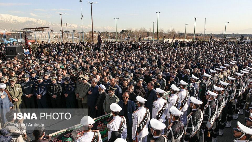 تشییع پیکر جانباختگان حادثه سقوط هواپیمای بوئینگ ۷۰۷