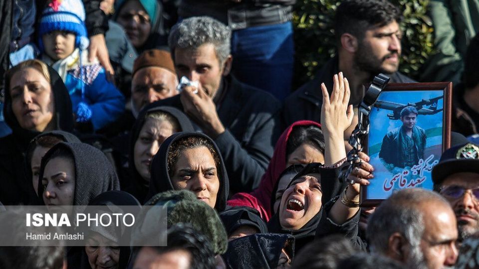 تشییع پیکر جانباختگان حادثه سقوط هواپیمای بوئینگ ۷۰۷