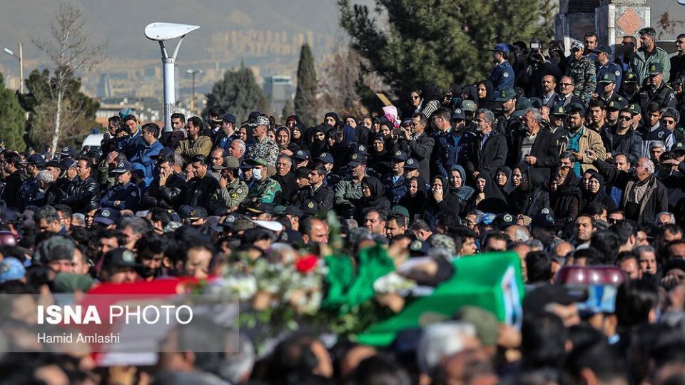 تشییع پیکر جانباختگان حادثه سقوط هواپیمای بوئینگ ۷۰۷