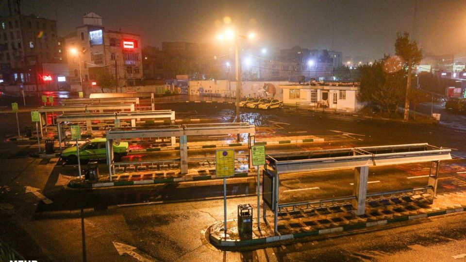 خیابانهای تهران در اولین شب قرنطینه خیابانهای تهران در اولین شب قرنطینه