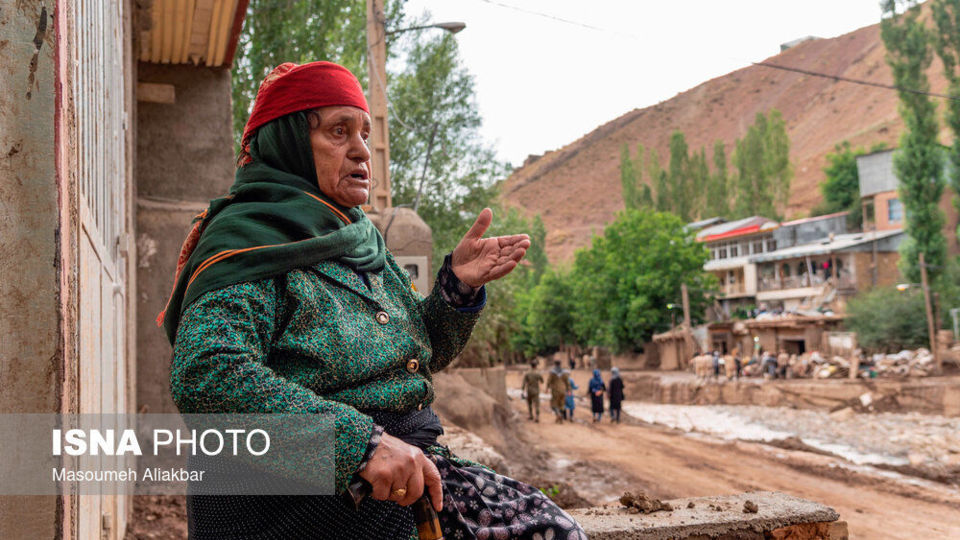 خسارات سیل در روستای ناریان - طالقان