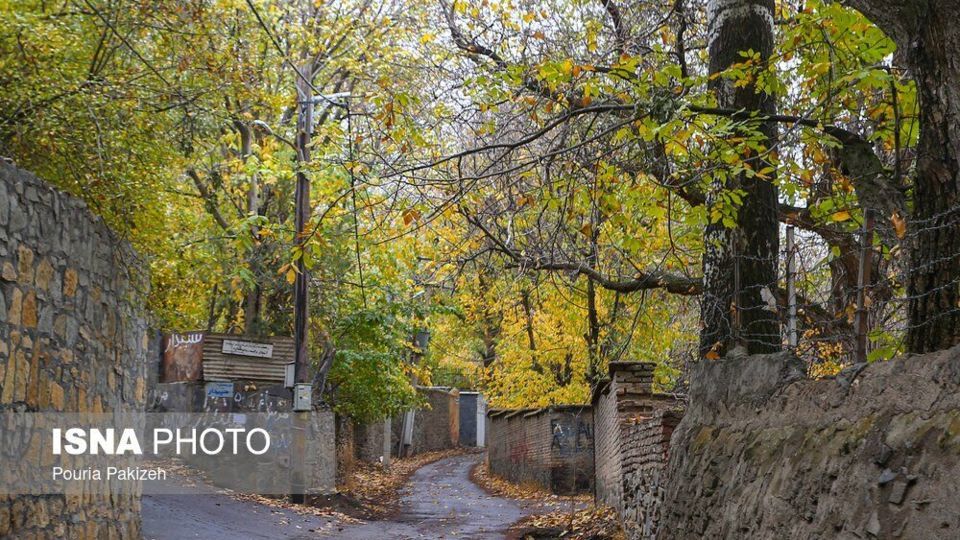 خزان در کوچه باغ‌های همدان