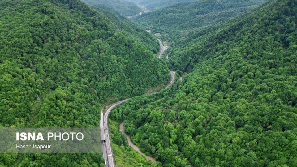 جاده جنگلی سوادکوه در استان مازندران 