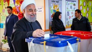 تصاویری از حضور روحانی پای صندوق رای و شرکت در انتخابات ریاست‌جمهوری