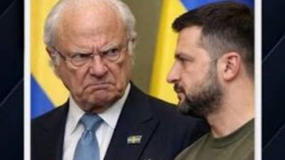 پادشاه سوئد به زلنسکی دست نداد و زلنسکی هم خیلی ریز تف کرد سمتش! پادشاه سوئد به زلنسکی دست نداد و زلنسکی هم خیلی ریز تف کرد سمتش!